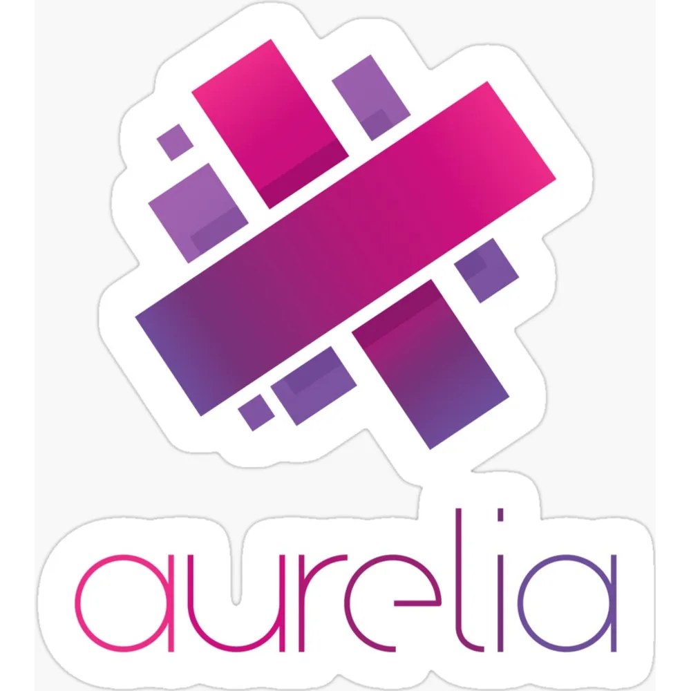 The Aurelia logo, overlapping magenta and purple angular bars above the word aurelia
