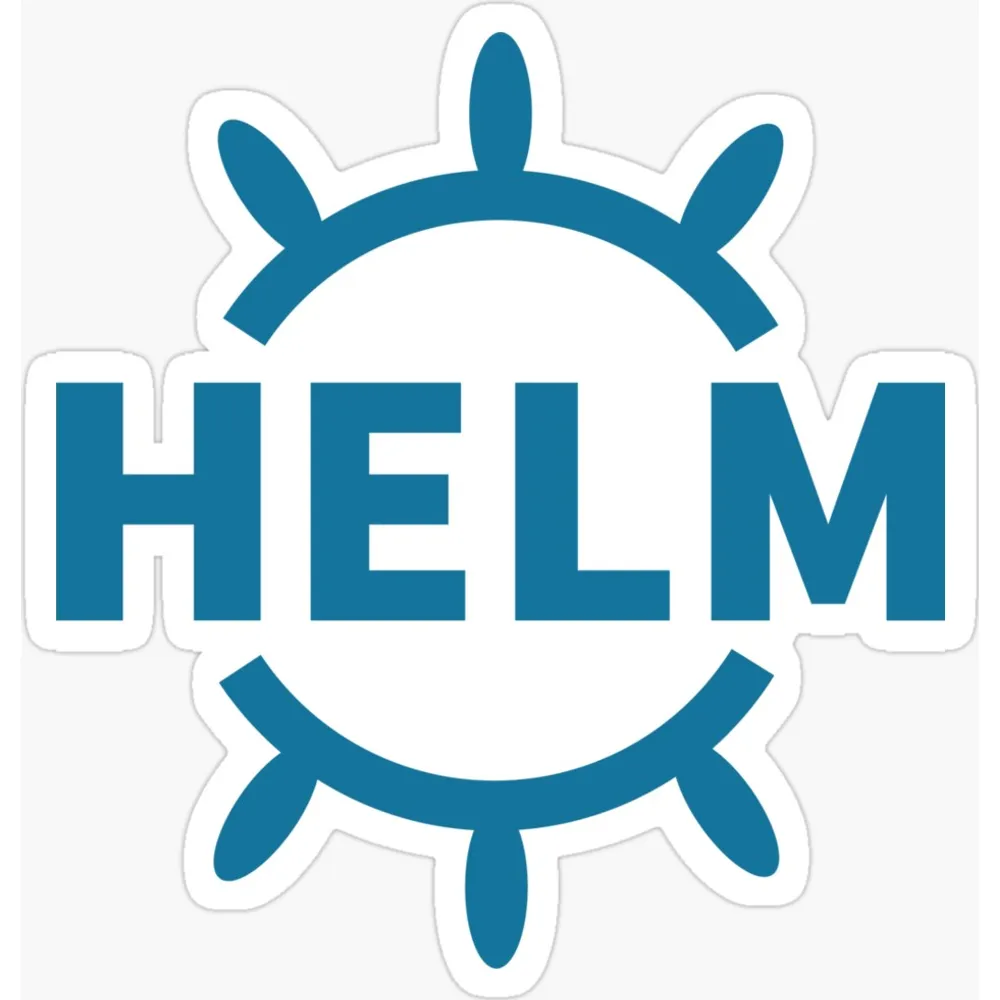 The Helm package manager logo, a ship's wheel above the Helm wordmark