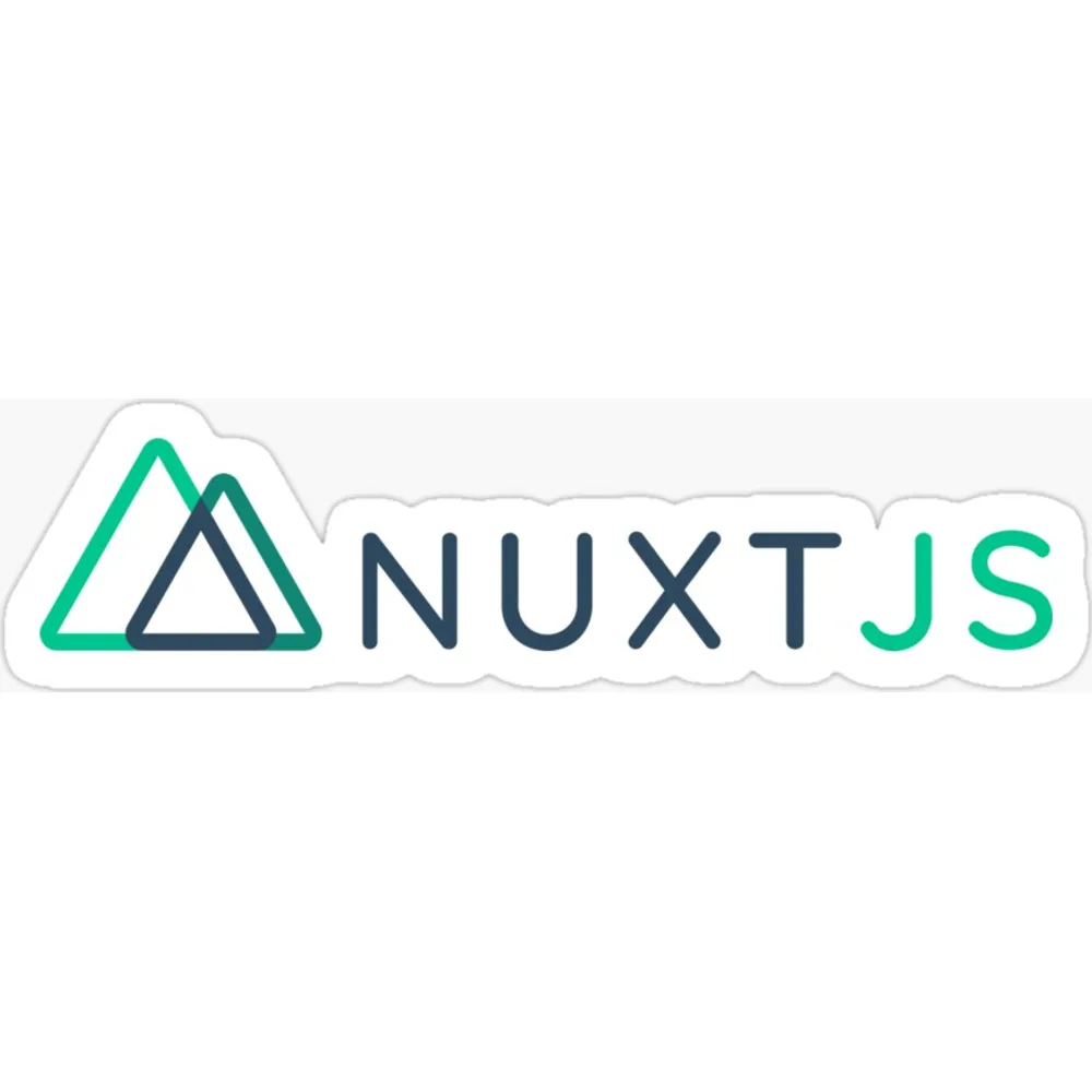 The Nuxt logo, a green outlined triangle beside the word NUXTJS