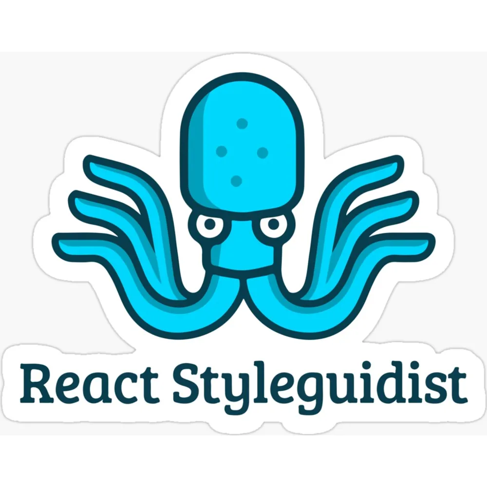 A cyan cartoon octopus above the words React Styleguidist