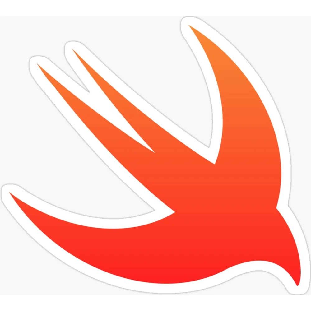The Swift programming language logo, an orange bird silhouette in flight