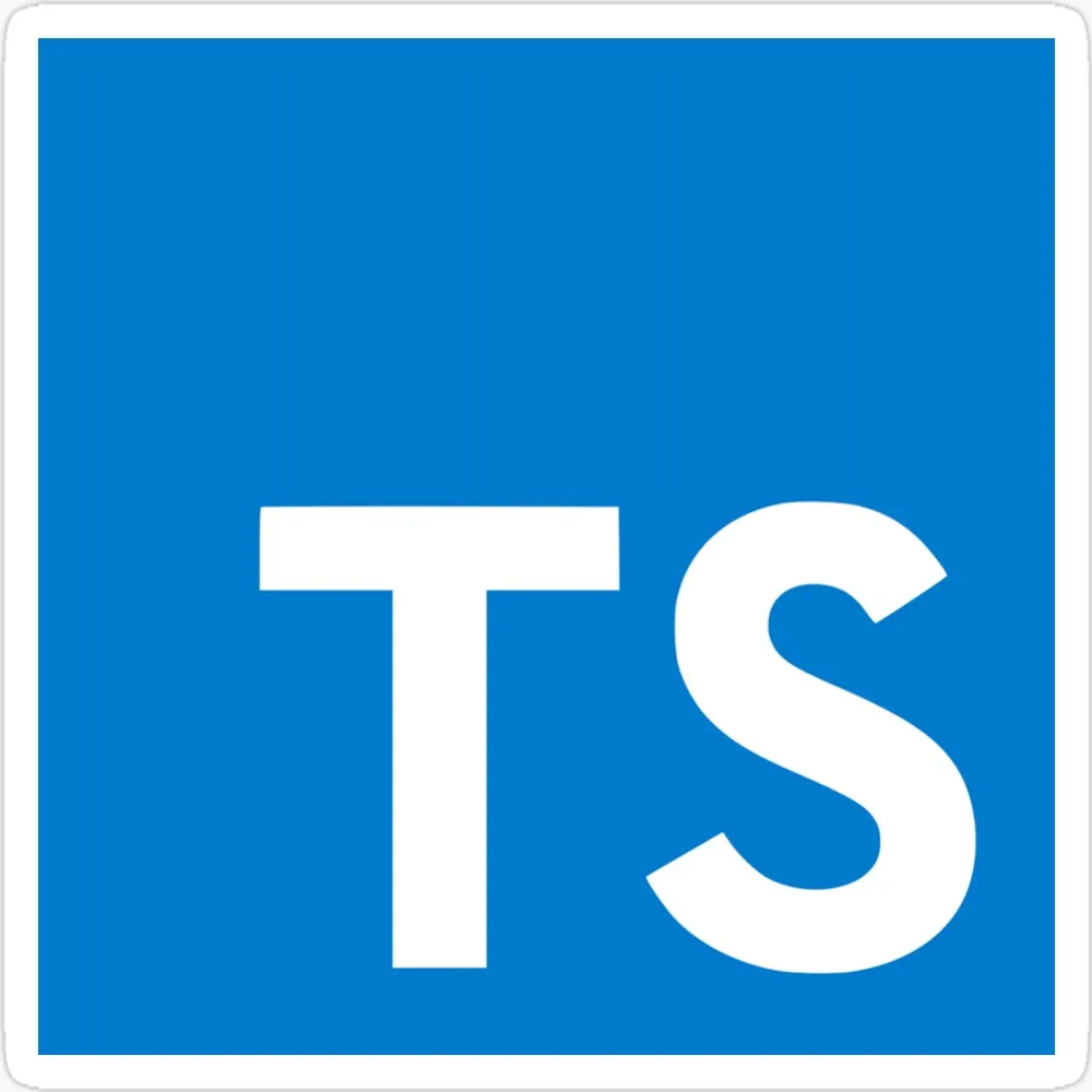 The TypeScript logo, white TS letters on a blue square